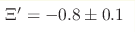 {\Xi'} = -0.8 \pm 0.1