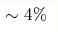 \sim 4\%