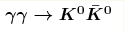 \boldsymbol{\gamma\gamma\to K^0\bar K^0}