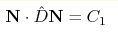 {\bf N}\cdot \hat D {\bf N}=C_1