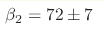 \beta_2=72\pm7 