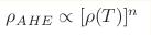 \rho_{AHE}\propto [\rho(T)]^n