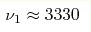 \nu_1\approx3330