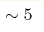 \sim5 