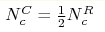 N_c^C=\frac{1}{2} N_c^R