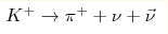 K^+\to \pi^++\nu+\vec\nu