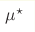 \mu^{\star}