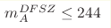 m_A^{DFSZ} \leq \rm{244}