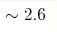 \sim2.6 