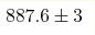 887.6\pm3 