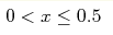 0<x\leq0.5