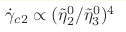 {\dot \gamma}_{c2} \propto ({\tilde {\eta }_2^0}/{\tilde {\eta 
}_3^0})^4