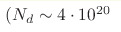 (N_d\sim4\cdot10^{20} 