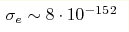 \sigma_e\sim8\cdot10^{-15} {\rm }^2