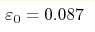 {\varepsilon_0} = 0.087