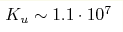 K_u\hm\sim1.1\cdot10^7