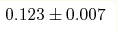 0.123\pm0.007 