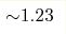 {\sim} 1.23