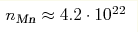 n_{\text{Mn}}\approx4.2\cdot10^{22}