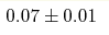 0.07\pm0.01