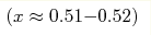 (x\approx0.51{-}0.52)