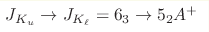 J_{K_u} \to J_{K_\ell} = 6_3 \to 5_2 A^+
