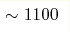 \sim1100 