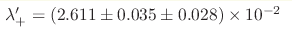 \lambda'_{+}=(2.611 \pm 0.035 \pm 0.028)\times 10^{-2}