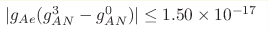 |g_{Ae}(g^3_{AN}-g^0_{AN})|\leq 1.50\times 10^{-17}