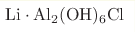 \mathrm{Li} \cdot \mathrm{Al}_{2}(\mathrm{OH})_{6} \mathrm{Cl}