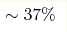 \sim 37\%