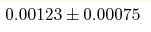 0.00123\pm 0.00075