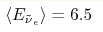 \langle E_{\tilde\nu{_e}}\rangle\hm=6.5