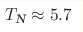 T_{\text{N}}\approx5.7 