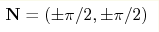 \mathbf{N}=(\pm \pi /2,\pm \pi /2)
