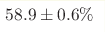 58.9\pm0.6 \%