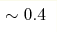 \sim0.4 