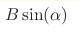 B\sin(\alpha)