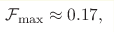 \mathcal 
F_{\rm max} \approx 0.17,