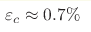 \varepsilon_{c}\approx0.7 \%