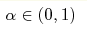 \alpha\in(0,1)