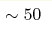 \sim50 