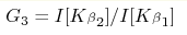 G_3\hm=I[K{\scriptstyle \beta} _2]/I[K{\scriptstyle \beta}
_1]
