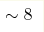 \sim8 