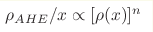 \rho_{AHE}/x\propto [\rho(x)]^n