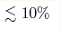 \lesssim 10\%