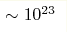 \sim10^{23}