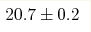 20.7\pm 0.2