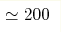 \simeq200