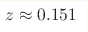 z\approx 0.151